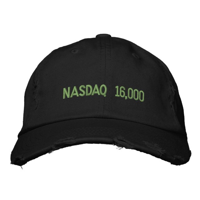 NASDAQ 16000 Stock Market Celebration Bestickte Baseballkappe (Vorderseite)