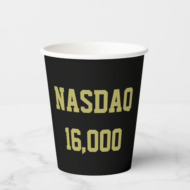 NASDAQ 16000 Stock Market Celebration Pappbecher (Vorderseite)