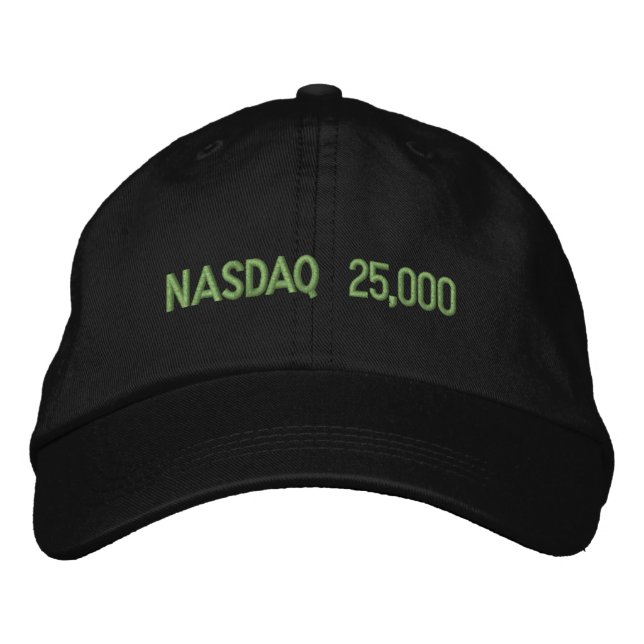 NASDAQ 25000 Börsenfeier Bestickte Baseballkappe (Vorderseite)