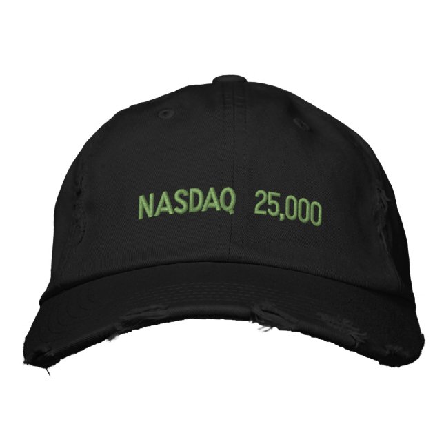 NASDAQ 25000 Börsenfeier Bestickte Baseballkappe (Vorderseite)