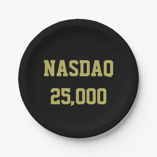 NASDAQ 25000 Stock Market Celebration Pappteller (Vorderseite)