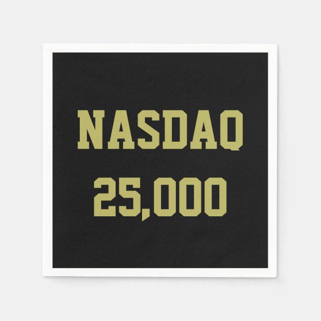 NASDAQ 25000 Stock Market Celebration Serviette (Vorderseite)