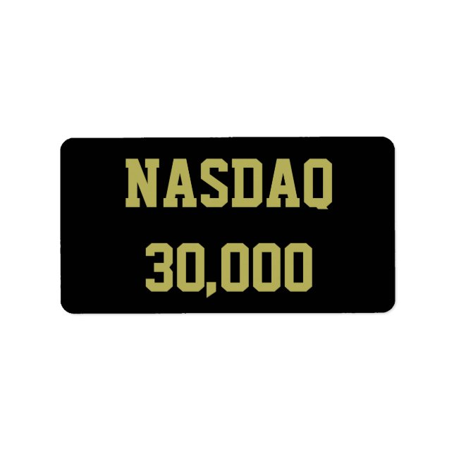 NASDAQ 30000 Börsenfeier Adressaufkleber (Vorne)