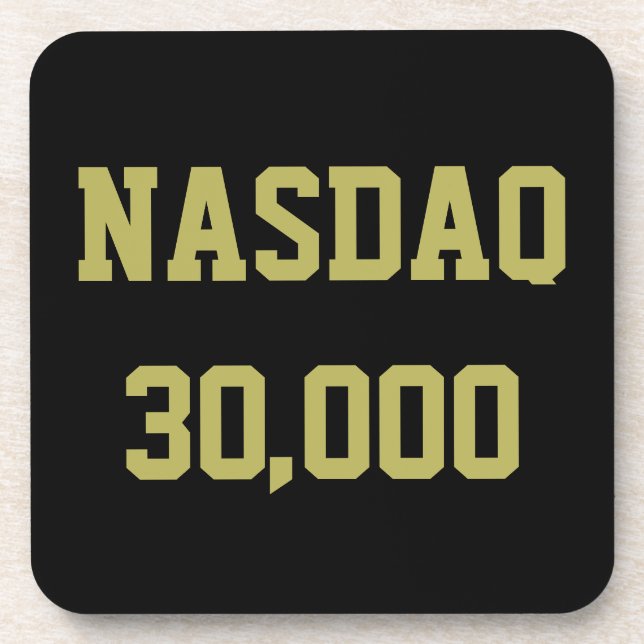 NASDAQ 30000 Börsenfeier Getränkeuntersetzer (Vorderseite)