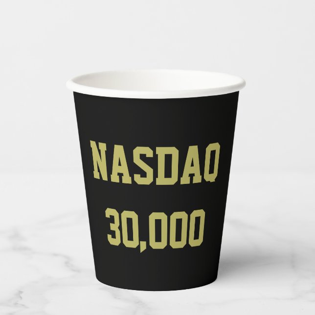 NASDAQ 30000 Börsenfeier Pappbecher (Vorderseite)