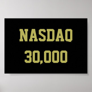 NASDAQ 30000 Börsenfeier Poster