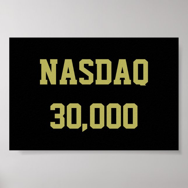 NASDAQ 30000 Börsenfeier Poster (Vorne)