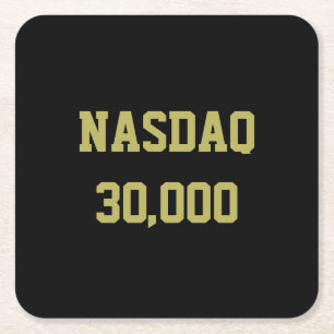NASDAQ 30000 Börsenfeier Rechteckiger Pappuntersetzer