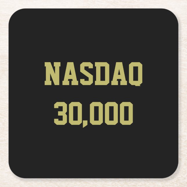 NASDAQ 30000 Börsenfeier Rechteckiger Pappuntersetzer (Vorderseite)