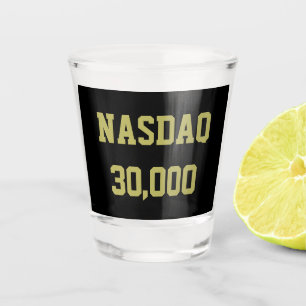 NASDAQ 30000 Börsenfeier Schnapsglas