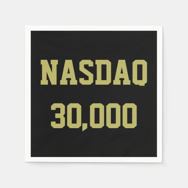 NASDAQ 30000 Börsenfeier Serviette (Vorderseite)