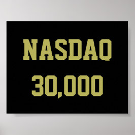 NASDAQ 30000 Stock Market Celebration Poster