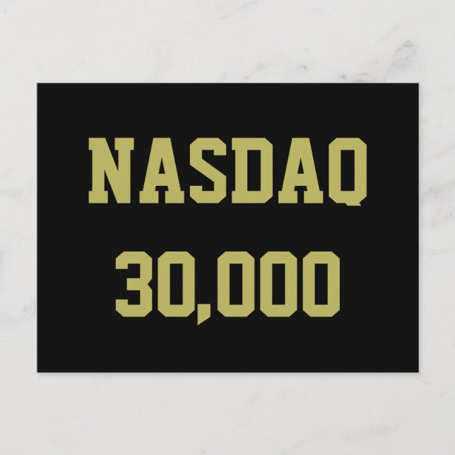 NASDAQ 30000 Stock Market Celebration Postkarte (Vorderseite)