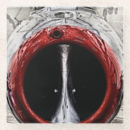 Nase des Flugzeug Glasuntersetzer