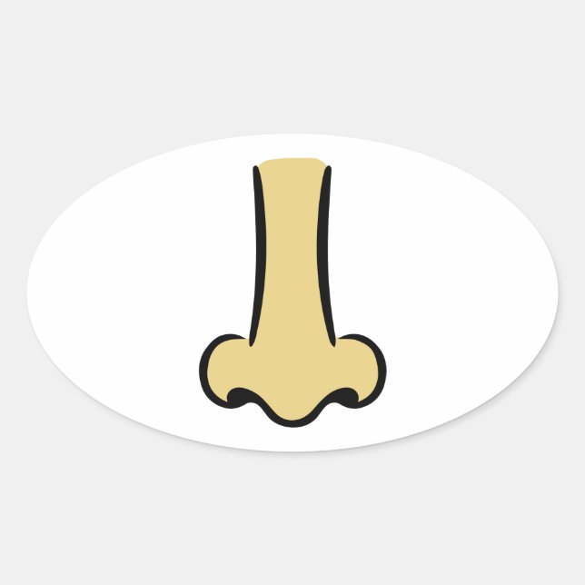 Nase Ovaler Aufkleber (Vorderseite)