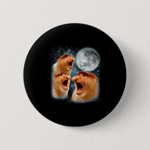 Nasenaffe-Liebhaber-Galaxie-Mond-Wildlife-Tier Button