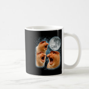 Nasenaffe Liebhaber Galaxie Mond Wildtier Tier Kaffeetasse