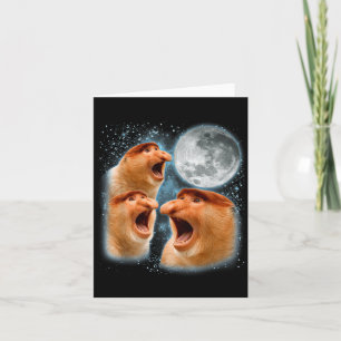 Nasenaffe Liebhaber Galaxie Mond Wildtiere Tier Karte