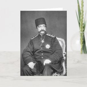 Naser al-Din Shah Qajar von Persia Karte