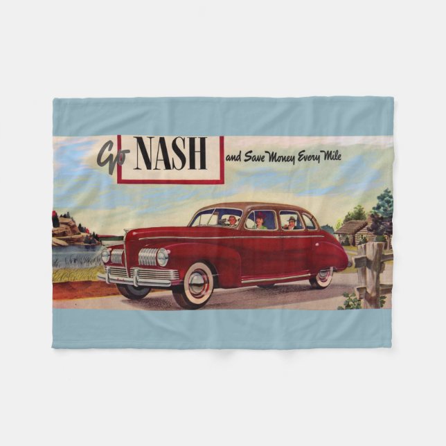 Nash Automobilanzeige 1941 Fleecedecke (Vorderseite (Horizontal))