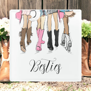 Nash Bash Bachelorette Fashion Cowboy Boots Glasuntersetzer