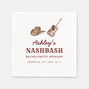 Nash Bash Nashville Junggeselinnen-Abschied Weeken Serviette