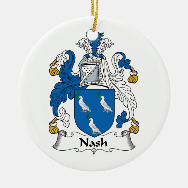Nash Familienwappen Keramik Ornament (Vorne)