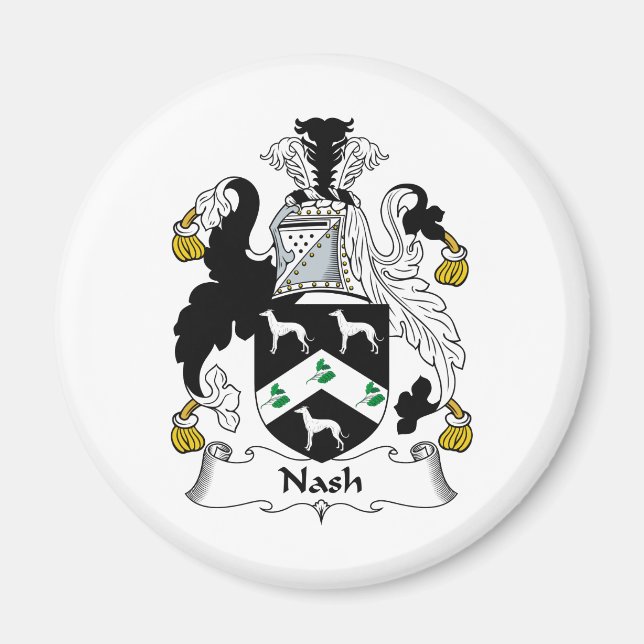 Nash-Familienwappen Magnet (Vorne)
