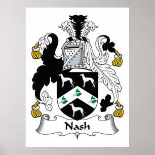 Nash-Familienwappen Poster