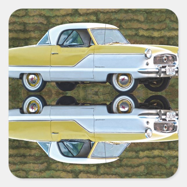 Nash Metropolitan Quadratischer Aufkleber (Vorderseite)