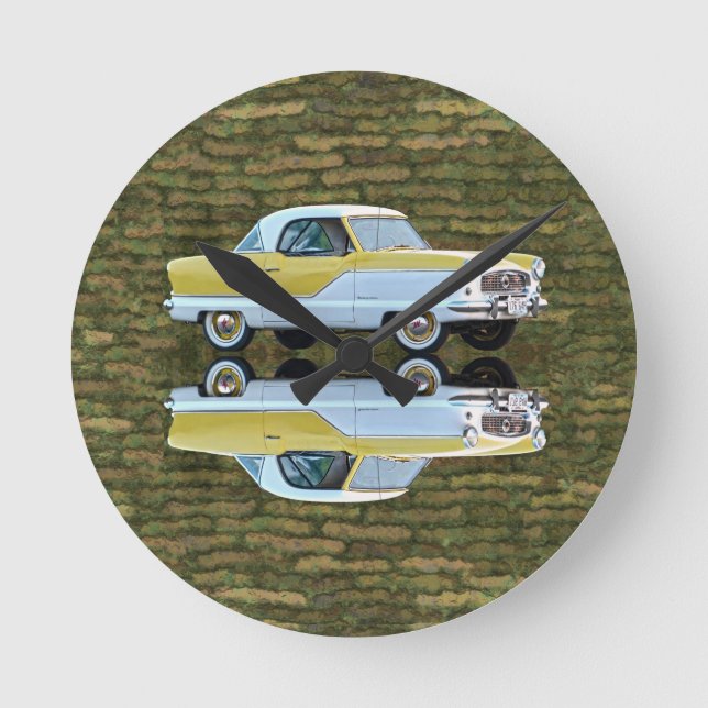 Nash Metropolitan Runde Wanduhr (Vorderseite)