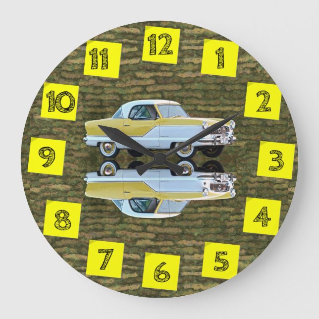 Nash Metropolitan Wall Clock Große Wanduhr (Vorderseite)