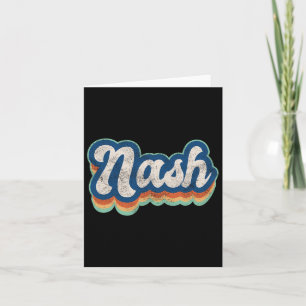 Nash Vorname Junge Vintage-Stil 70er 80er Persönli Karte