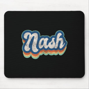Nash Vorname Junge Vintage-Stil 70er 80er Persönli Mousepad