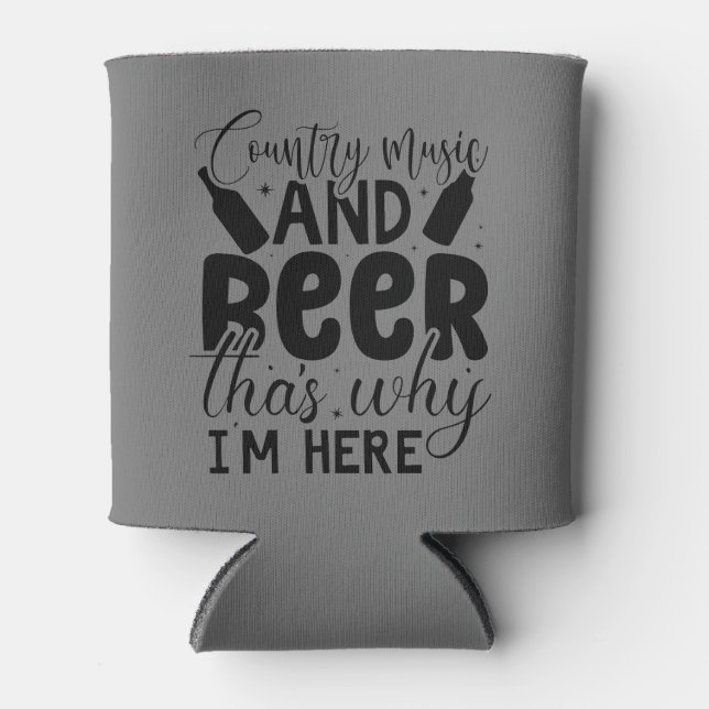 Nashelorette "Country Music and bier" kann kühlen Dosenkühler (Vorderseite)