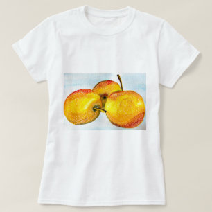 Nashi Birnen Gelbe Aquarellfrucht T-Shirt