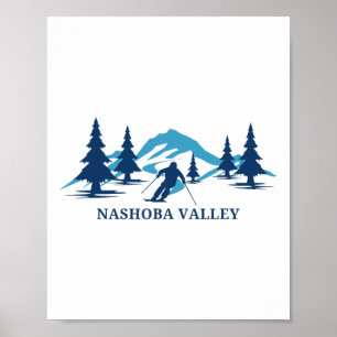 Nashoba Valley Machusetts Skigebiet Skifahren Skif Poster