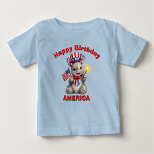 Nashorn (5aj) Patriotisches Kinder T-Shirt