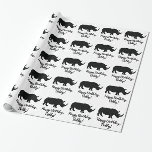 Nashorn-alles Gute zum Geburtstag kundengerecht Geschenkpapier