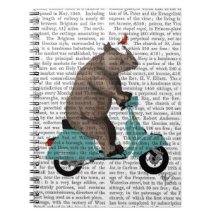 Nashorn auf Moped Notizblock