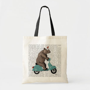 Nashorn auf Moped Tragetasche