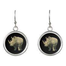 Nashorn auf Schwarzem