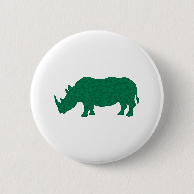 Nashorn aus Shamrocks Button (Vorderseite)