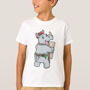 Nashorn beim Malen mit Farben T-Shirt