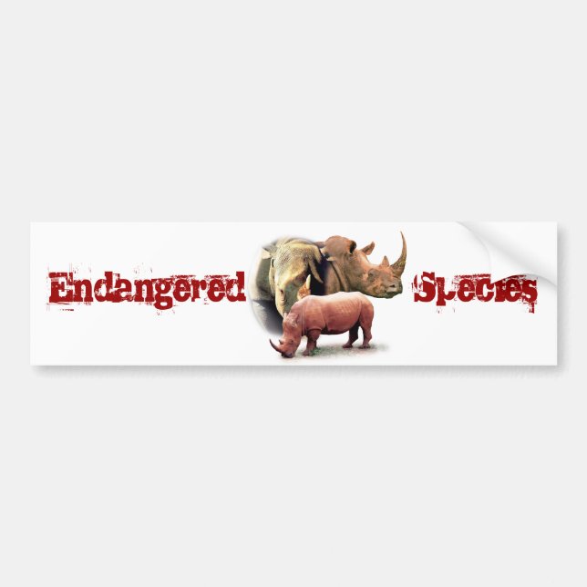 Nashorn der Arten-Aufkleber Autoaufkleber (Vorne)