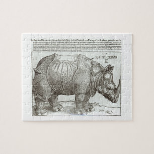 Nashorn, Druck gegeben Maximilian I (1459-1519 Puzzle