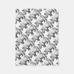 Nashorn Fleecedecke