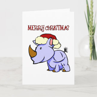 Nashorn-frohe Weihnacht-Gruß-Karte Feiertagskarte