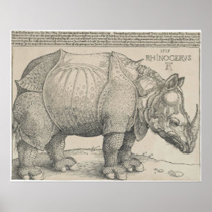 Nashorn, Holzschnitt durch Albrecht Durer Poster