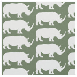 Nashorn in der Silhouette Stoff